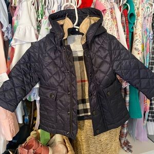 Burberry children’s navy quilted jacket